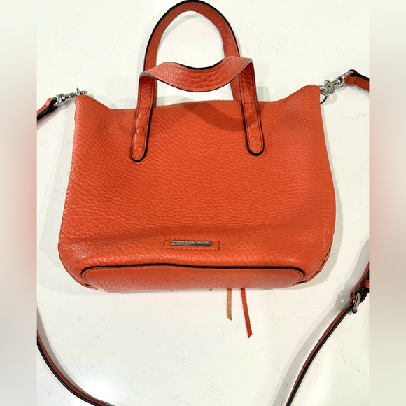Rebecca Minkoff Mini Unlined Ladies Small Leather Tote Handbag, Mandarin Orange. - Picture 12 of 12